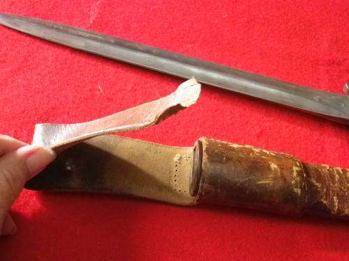 BRITISH LEE METFORD P1888 MK1 TYPE 2 RIFLE BAYONET - STAMPED "ILH" "EFT" ETC SEE BELOW (6576)