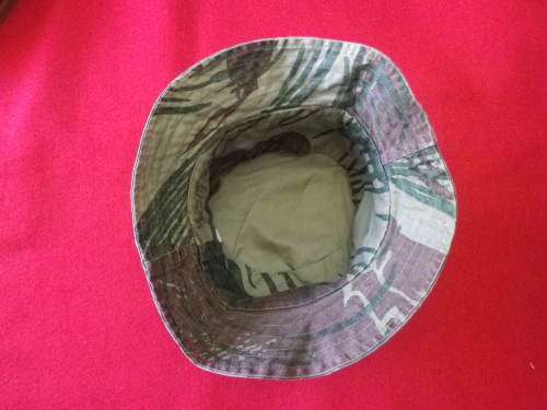 RHODESIA - BSAP ISSUE CAMO BUSH HAT - ALSO USED BY OTHER UNITS- INSCRIBED   RIM 57cm / 22.5" (4330)