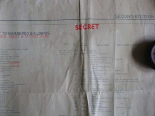BRITISH WW2 MAP OF BREMEN MARKED SECRET - USED BY BRITISH OFFICER - NOTE TEAR -- SEE BELOW    (3727)