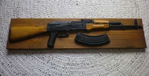 SA BORDER WAR - MOULDED FOAM PLAQUE, FULL SIZE REPLICA    AK47   92.5cm X 22cm   (4491)