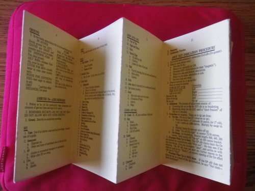 RHODESIAN ARMY - PLATOON / SECTION COMMANDERS ORDERS  FOLD OUT  - JAN 1971  - 12 Pgs.  (7058)