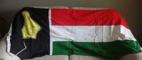 ZIMBABWE RHODESIA  - FULL SIZE FLAG MADE WILLIAM SMITH & GOUROCK - FEW HOLES - DATE STAMPED 15/9/79