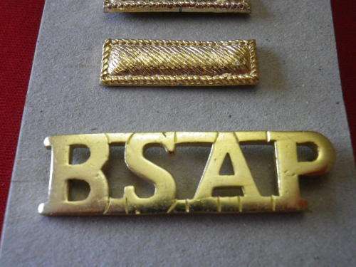 RHODESIA BSAP - SECTION OFFICERS RANKS - UDI PERIOD - CARDBOARD BACKING    (7068)