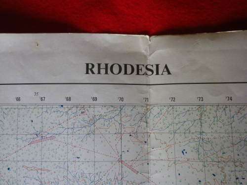 RHODESIAN MAP - SENTINEL AREA, BEIT BRIDGE DIST. 1:50 000 - USED IN BUSH WAR - SEE ANOTATIONS (7196)