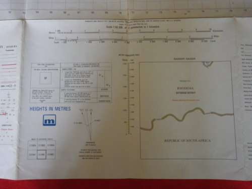 RHODESIAN MAP - SENTINEL AREA, BEIT BRIDGE DIST. 1:50 000 - USED IN BUSH WAR - SEE ANOTATIONS (7196)