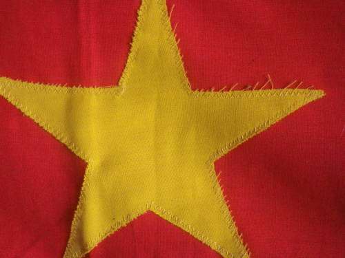 SA BORDER WAR PICK UP 1975  - FAPLA / ANGOLA FLAG - SIZE 190cm X 130 cm - NO ROPE OR TOGGLE   (4564)