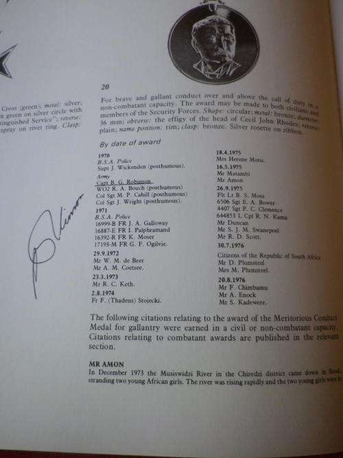 RHODESIA - "CONTACT" BY JOHN LOVETT - HC + DW - PSE SEE MANY SIGNIFICANT SIGNATURES IN PICS (3918)