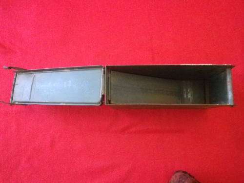 SA / RHODESIA - METAL AMMO BOX  - 7.62 X 200 ROUNDS BELTED - USED IN ARMOURED VEHICLES   (4591)