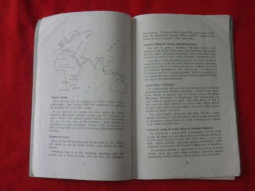 SOUTHERN RHODESIA - POST WW2 BOOKLET " DISCHARGE ENTITLEMENTS", INCLUDING FOLD OUT -    (3976)