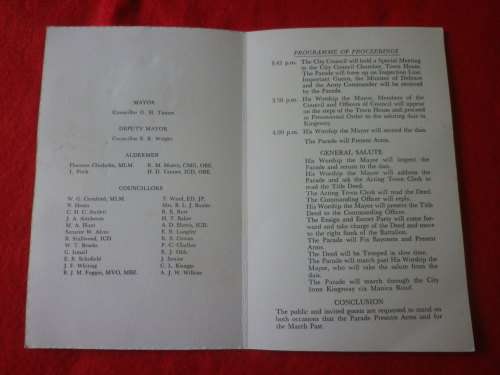 RHODESIAN LIGHT INFANTRY  - CITY OF SALISBURY PROGRAMME - GRANTING FREEDOM OF CITY 1975  (3974)