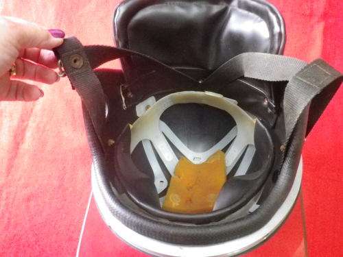 SA ARMY - GREEN RIOT HELMET WITH VISOR - OBSOLETE  relisted due to Time Waster