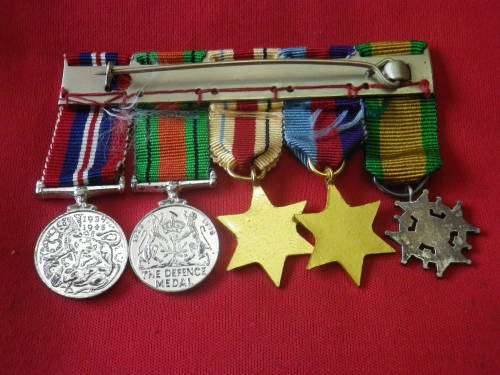 RHODESIA / GB - MINIATURE (X5) MEDAL GROUP - RHODESIAN OLM / MLM CIVILIAN + WW2 MEDALS -  (7519)