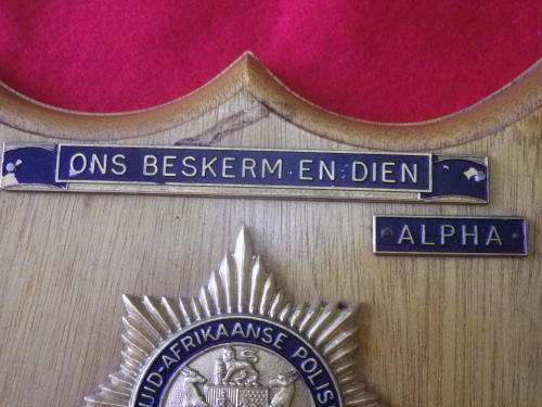 SAP PLAQUE - ALPHA COY. OVAMBOLAND 1979     (5010)
