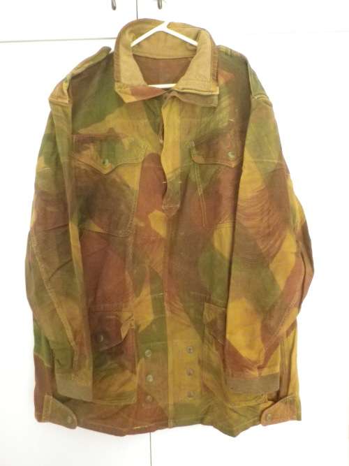 BRITISH ARMY PARA SMOCK - DENISON BRUSHSTROKE CAMMO - 1957 - SIZE 6 - GOOD CONDITION SEE TAG (4720)