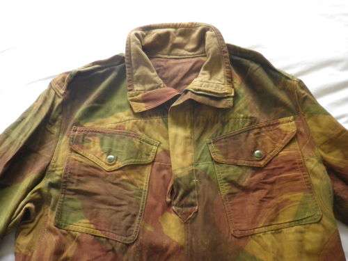 BRITISH ARMY PARA SMOCK - DENISON BRUSHSTROKE CAMMO - 1957 - SIZE 6 - GOOD CONDITION SEE TAG (4720)