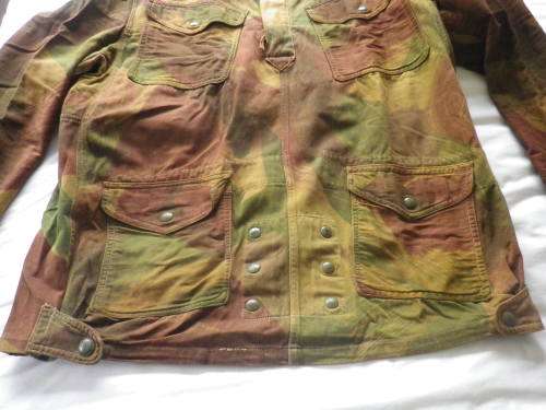 BRITISH ARMY PARA SMOCK - DENISON BRUSHSTROKE CAMMO - 1957 - SIZE 6 - GOOD CONDITION SEE TAG (4720)