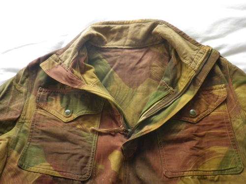 BRITISH ARMY PARA SMOCK - DENISON BRUSHSTROKE CAMMO - 1957 - SIZE 6 - GOOD CONDITION SEE TAG (4720)