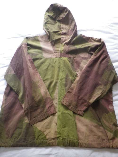 BRITISH ARMY WW2 PARA / SAS / COMMANDO CAMMO WINDPROOF SMOCK + TROUSERS - CWS SIZE 7- RARE(4719)