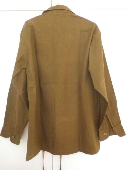 SADF - BROWNS LS SHIRT - SIZE M - PROTEA CLOTHING - NAME + INSIGNIA - SIZES BELOW (2710)