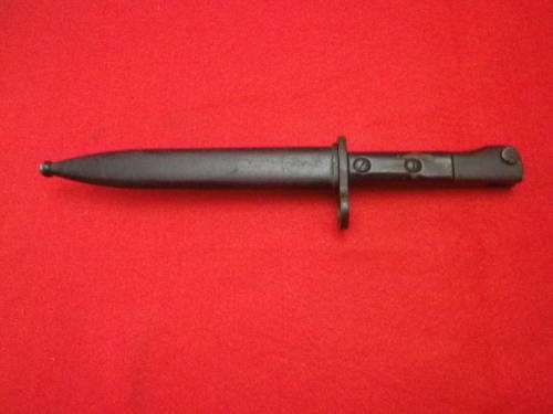 RHODESIAN ARMY - UZI BAYONET + STEEL SCABBARD    (4744)