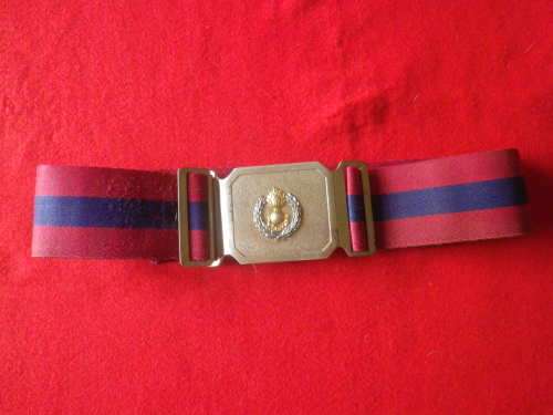 SADF -  SA ENGINEERS CORPS.  STABLE BELT + BUCKLE  MAX LENGTH  81 cm / 32`                (4748)
