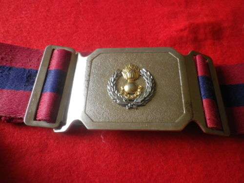 SADF -  SA ENGINEERS CORPS.  STABLE BELT + BUCKLE  MAX LENGTH  81 cm / 32`                (4748)