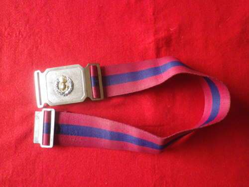 SADF -  SA ENGINEERS CORPS.  STABLE BELT + BUCKLE  MAX LENGTH  81 cm / 32`                (4748)