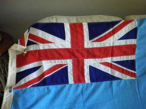 SOUTHERN RHODESIA FLAG - MADE WILLIAM SMITH - INSCRIBED - SIZE 6`X3`-186X90cm  GOOD CONDITION (7894)