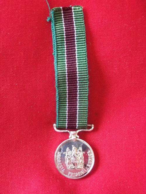 RHODESIA - PRISON MEDAL FOR MERITORIOUS SERVICE (PMS)   - MINIATURE MEDAL  (7911)