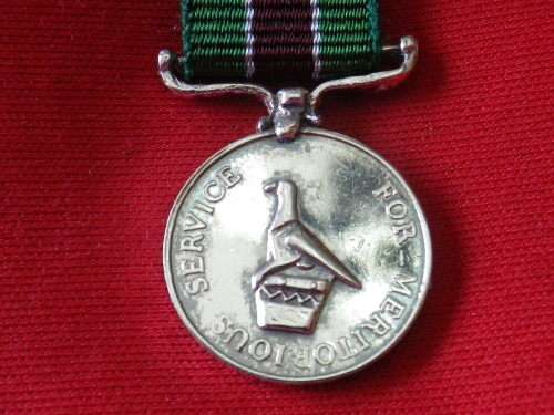 RHODESIA - PRISON MEDAL FOR MERITORIOUS SERVICE (PMS)   - MINIATURE MEDAL  (7911)