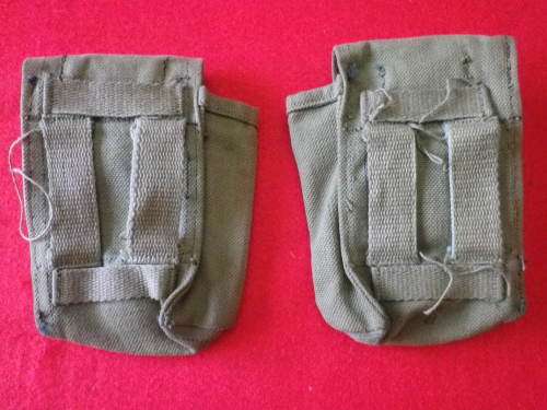 RHODESIAN ARMY - 2 X P69 MAG POUCHES - HAS WSG STAMPS              (7940)