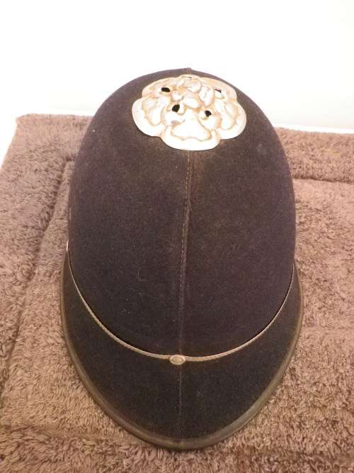 RHODESIA - MONITORING FORCE WEST MIDLANDS POLICE BOBBYS HELMET - RIM 54CM / 21`     (7984)