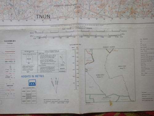 RHODESIA MAP -  JICHIDZA MISSION  - NOTE DAMAGE, DISCOLOURATION (7988)