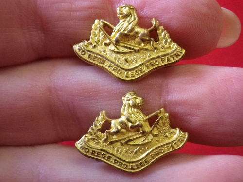 RHODESIA BSAP - FROSTED GILT FACING PAIR MESS DRESS BADGES - ALSO USED ON PRAW WINGS  (8032)
