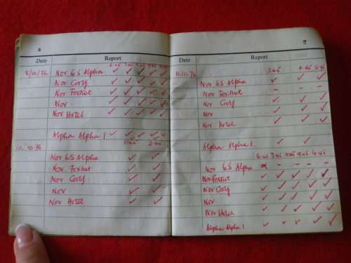 RHODESIA BSAP - BOOK 6 - NOTEBOOK - SOME PAGES FILLED IN - SEE BELOW - WATER DAMAGE (564)