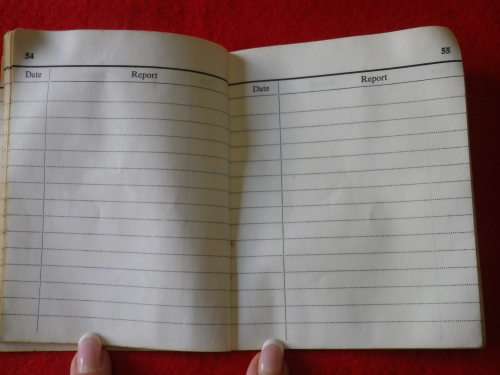 RHODESIA BSAP - BOOK 6 - NOTEBOOK - SOME PAGES FILLED IN - SEE BELOW - WATER DAMAGE (564)