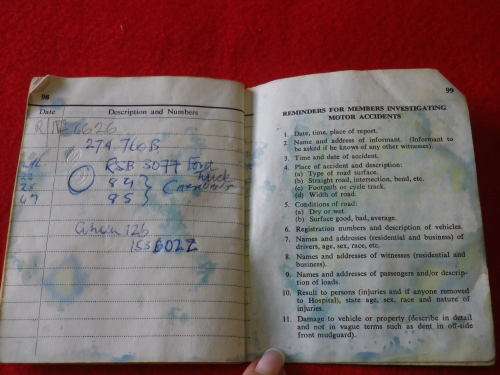 RHODESIA BSAP - BOOK 6 - NOTEBOOK - SOME PAGES FILLED IN - SEE BELOW - WATER DAMAGE (564)