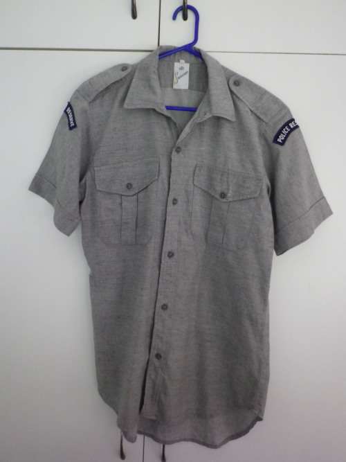 RHODESIA BSAP - POLICE RESERVISTS GREY SHIRT - MADE STATESMAN - SIZE 38 -     (560)