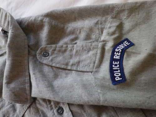 RHODESIA BSAP - POLICE RESERVISTS GREY SHIRT - MADE STATESMAN - SIZE 38 -     (560)