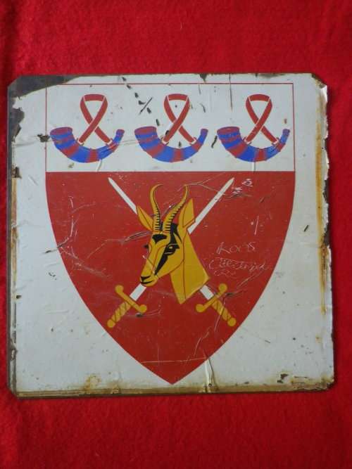 SADF - OFS COMMAND  METAL VEHICLE PLATE   -   SIZE 23cm X 23cm - INSCRIBED      (4989)