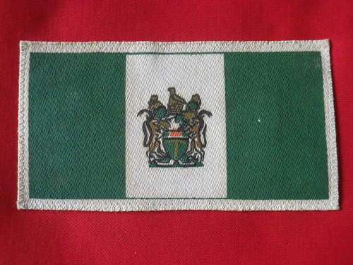RHODESIA - ORIGINAL MINIATURE FLAG PATCH    -     SIZE 120mm X 64mm               (8077)