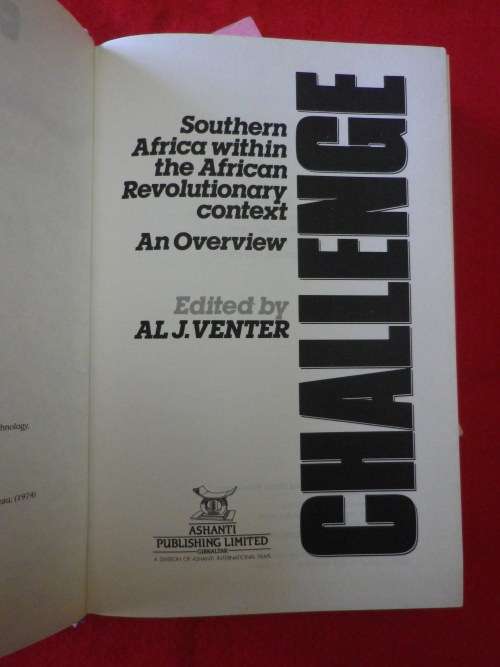 `CHALLENGE` BY AL J. VENTER - HC + DW - 525 Pgs              (8104)
