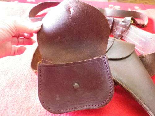 RHODESIAN USED SAM BROWNE + .45 REVOLVER HOLSTER +AMMO POUCH  - CIRCA BOER WAR WW1           (4017)