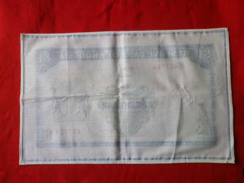 RHODESIAN TEA TOWEL DESIGNED AS $1 NOTE - MADE SUPERSCREEN - SIZE 67.5X42.5cm - GOOD CONDITION(8187)