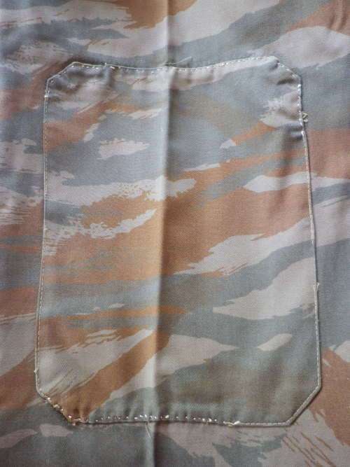 RHODESIAN WAR PICK UP -EX ZIPRA CAMMO TROUSERS, CUBAN SUPPLY - HAS SPLITS, TEARS AND REPAIRS (4129)