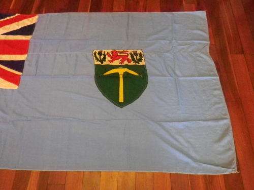 SOUTHERN RHODESIA FLAG - WILLIAM SMITH -  VERY LARGE 278 X 122cm - INSCRIBED - GOOD CONDITION (8234)