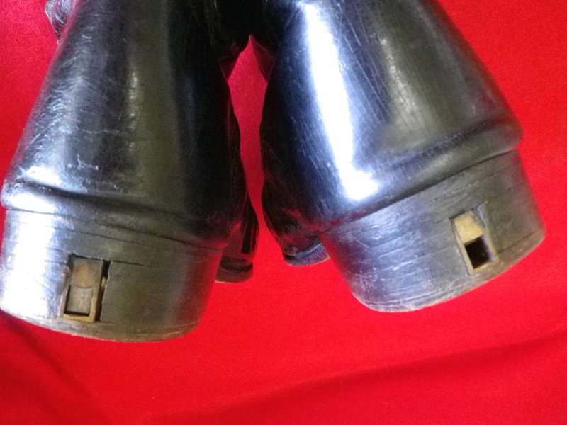 RHODESIA BSAP - PAIR SENIOR OFFICERS FULL DRESS (HALF-WELLINGTON) BOOTS   (8257)
