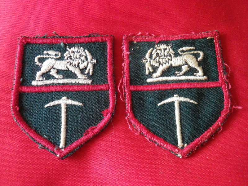 RHODESIAN ARMY - FACING PAIR  EMBROIDERED SHOULDER PATCHES      (8270)