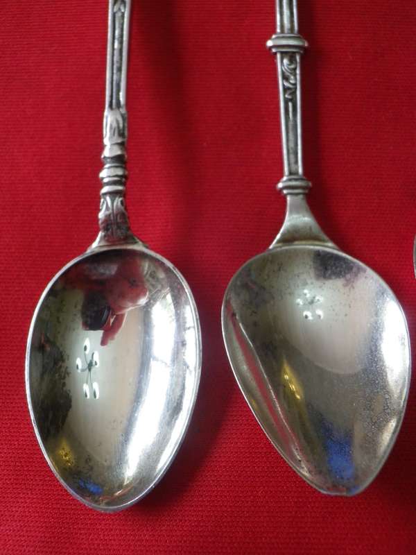 BRITAIN + GB EMPIRE - 4 X SILVER PLATE SHOOTING TEASPOONS          (8355)