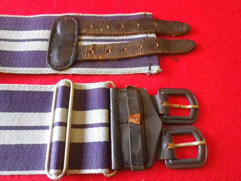 RHODESIAN EDUCATIONAL CORPS STABLE BELT - SIZE S - MAX LENGTH 79cm/31`    STRAPS CRACKED  (8388)